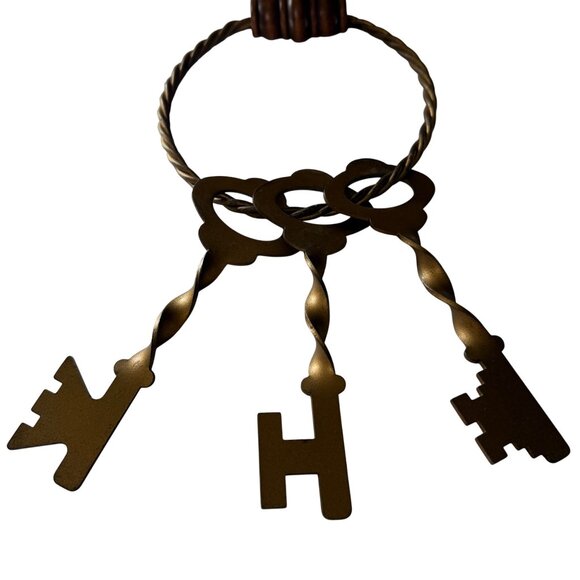 Decorative VTG Large Metal Jail Prop Wall Mount Skeleton Key Display Farmcore - Picture 1 of 7